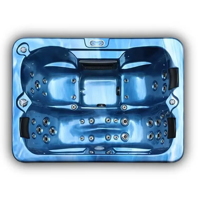 1.5KW Banheira de hidromassagem retangular com luzes LED e gerador de ozono
