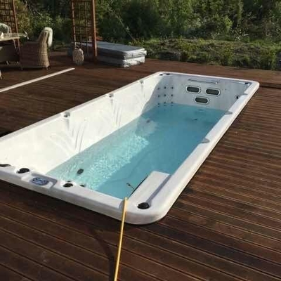 5 medidores de banheira de hidromassagem exterior dos termas da nadada da piscina infinita acrílica nova do projeto