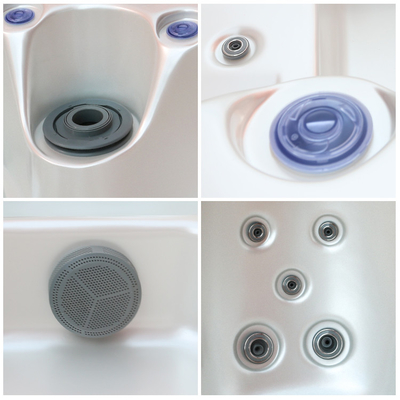 American Aristech Acrylic 5 pessoas banheira de hidromassagem com controles Balboa e luz subaquática vibrante