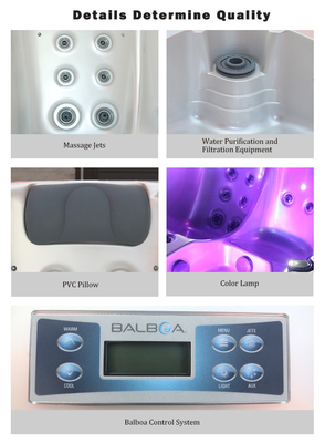 Banheira de hidromassagem das pessoas do deslizamento 850L 5 de E-174S afluência da anti e sistema automáticos da saída