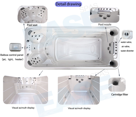 Spa de Natação Turbina Infinita Para Jacuzzi 27PCS Total Jets