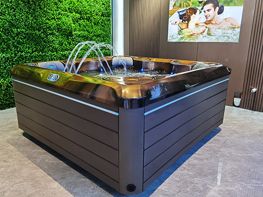 Banheira de hidromassagem de luxo durável para 5 pessoas Banheira de hidromassagem de hidromassagem com jatos poderosos