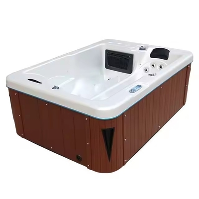 Banheiras de hidromassagem de jardim com 2 salões para família Banheiras de massagem ao ar livre Banheiras de hidromassagem de jardim com luzes led