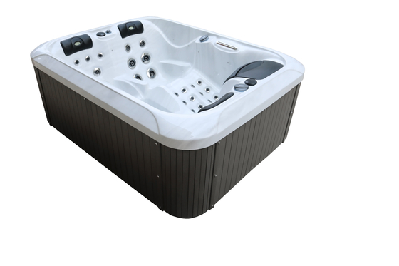 Banheiras de hidromassagem de jardim com 2 salões para família Banheiras de massagem ao ar livre Banheiras de hidromassagem de jardim com luzes led