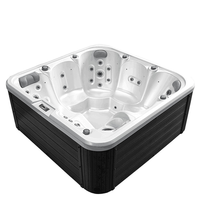 Spa de banheira de hidromassagem acrílica ao ar livre personalizado Jacuzzi Spa ao ar livre para 6 pessoas Spa de massagem Banheira de hidromassagem com luz LED
