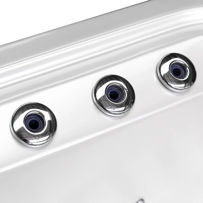Spa de banheira de hidromassagem acrílica ao ar livre personalizado Jacuzzi Spa ao ar livre para 6 pessoas Spa de massagem Banheira de hidromassagem com luz LED