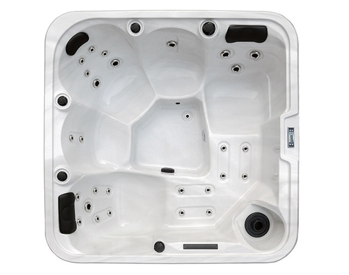 Ácido acrílico branco para 5 pessoas, luz LED, hidroterapia, banheira de hidromassagem E-371S
