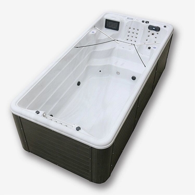 Piscina infinita de luxo para jardim Whirlpool Spa Tubes com jets de ar Swim Spa para o exterior