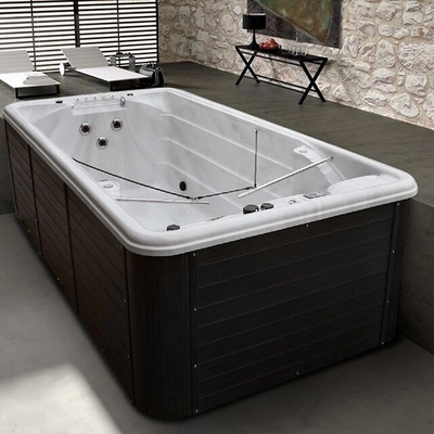 Piscina infinita de luxo para jardim Whirlpool Spa Tubes com jets de ar Swim Spa para o exterior