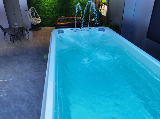 Piscina de banho ao ar livre para jardim 5 metros piscina infinita spa banheira de hidromassagem com função de massagem