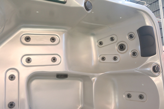 Ácido acrílico branco para 5 pessoas, luz LED, hidroterapia, banheira de hidromassagem E-371S
