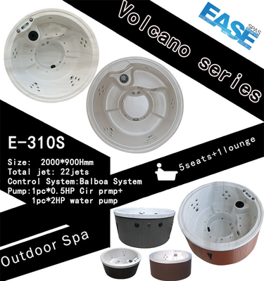 5-6 pessoas Bluetooth Wi-Fi Redondo Banheira de hidromassagem Spa Balbao 3kW aquecedores