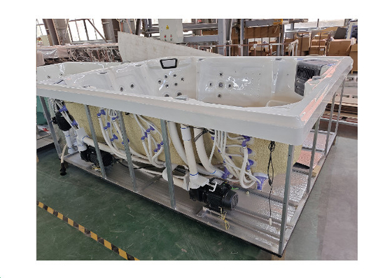 Whirlpool acrílico ergonômico para 8 pessoas com concha de onda do oceano