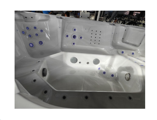 Oceano Wave Rectângulo Acrílico Branco Pura Banheira de Área Livre SPA Tubos