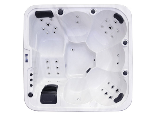Fábrica de Spa OEM Massagem para 5 pessoas Whirlpool Jacuzzi Banheira de hidromassagem exterior com sistema de limpeza automática