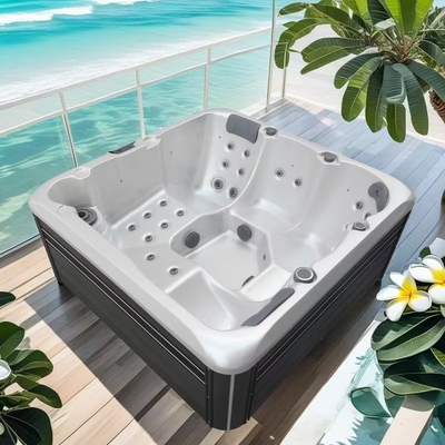 Tubineta de hidromassagem de 5 pessoas com Wi-Fi Design moderno Jardim ao ar livre Tubineta de massagem acrílica com certificação CE/ETL/SAA/ISO