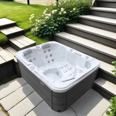 2-3 Pessoas Pavilhão de banheira exterior Lazer Relaxante Massagem Banheira de hidromassagem com música e luz