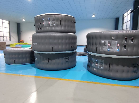 Banheira de hidromassagem inflável personalizada com a banheira da mola quente da tampa da isolação inflável