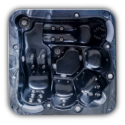3 lugares 2 espreguiçadeiras 380kg American Aristech banheira de hidromassagem com hidroterapia para relaxamento em casa spa