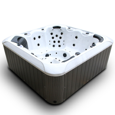 6 banheiras de hidromassagem exteriores da banheira dos termas do redemoinho de Pearl White do agregado familiar dos assentos
