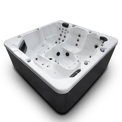 Banheira de hidromassagem americana da massagem da banheira do redemoinho dos jatos do ar do estilo com cachoeira
