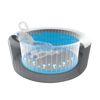 Banheira de hidromassagem inflável personalizada com a banheira da mola quente da tampa da isolação inflável