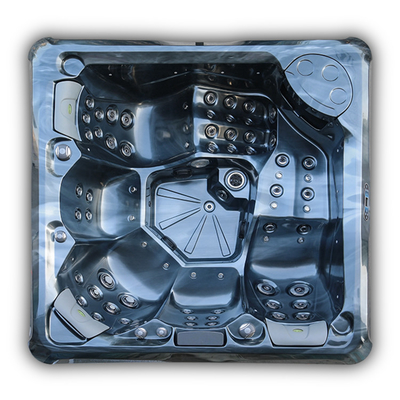 Banheira de hidromassagem acrílica exterior dos termas da casa exterior do jardim com luzes e Bluetooth do diodo emissor de luz