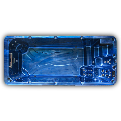 Banheira de hidromassagem infinita 5m embebendo exterior da piscina com 4 assentos