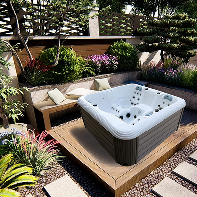 Banheira embebendo exterior dos termas de 4 banheiras de hidromassagem dos assentos com Bluetooth sem fio