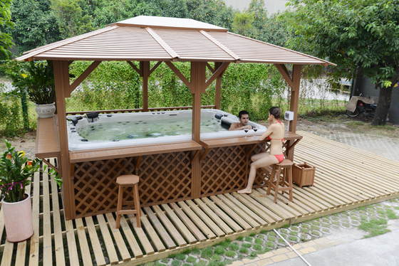5,2 medidores de banheira de hidromassagem exterior dos termas da nadada da piscina infinita com 4 assentos