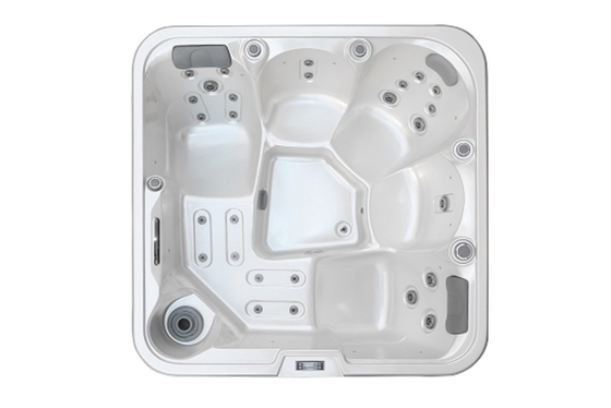 Banheiras de hidromassagem acrílicas da massagem de E-371S 2M*2M Pearl White para o Jacuzzi exterior