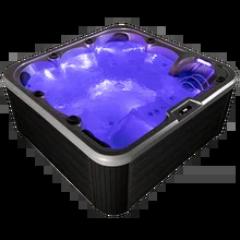 Meio afundado Simples Moderno 8 Pessoas SPA Whirlpool Banheira em Mármore Branco