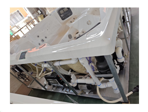 Whirlpool acrílico ergonômico para 8 pessoas com concha de onda do oceano