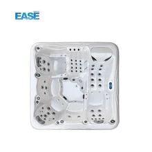Banheira de hidromassagem rectangular de 3 pessoas com gerador de ozônio acrílico Aristech e luz subaquática