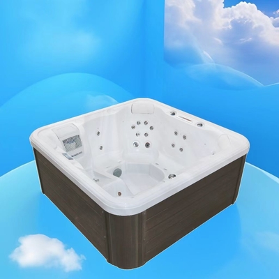 Banheira de aquecimento de massagem de acrílico independente Banheira de hidromassagem de spa de imersão ao ar livre